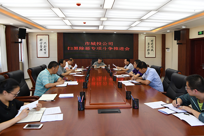市城投公司召開(kāi)掃黑除惡專(zhuān)項(xiàng)斗爭(zhēng)推進(jìn)會(huì)